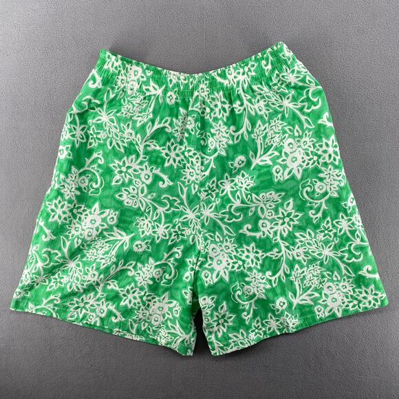 Vtg NOS 80s 90s Two Potato Resort Wear Button Down Shirt + Shorts Set L Green - Picture 5 of 9